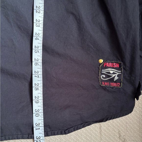 Men's Black Button Down Shirt with Gold Details - Picture 13 of 14